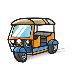 Asaminet (asaminet)さんのアジアのバイク「トゥクトゥク」をモチーフにしたキャラクター制作への提案