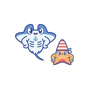 Asaminet (asaminet)さんの海の生物　カメ　イルカ　クジラ　サメ　夫婦キャラクターへの提案
