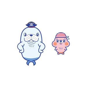 Asaminet (asaminet)さんの海の生物　カメ　イルカ　クジラ　サメ　夫婦キャラクターへの提案