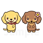 aureolin86 (aureolin86)さんの新規開業する小児科の2匹の子犬のキャラクターデザインです。への提案