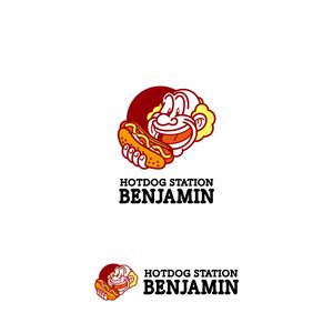 ヘブンイラストレーションズ (heavenillust)さんのホットドッグ屋　「HOTDOG　STATION　BENJAMIN」のロゴへの提案