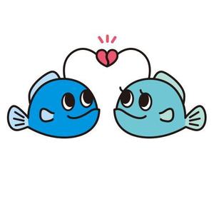 Chiiiz (chiiiz)さんの海の生物　カメ　イルカ　クジラ　サメ　夫婦キャラクターへの提案