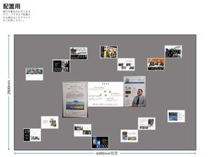 ものづくらー (ptodagjp)さんの会社エントランスの壁に飾る、社史パネルの配置デザイン図への提案