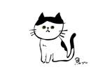 ふくろうさん (daamisan)さんの猫の写真から、かわいいイラストへの提案