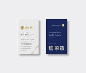 YFTR (YFTR)さんの【特別感のある名刺の作成依頼】ドバイでの資産運用をサポートする会社の名刺への提案