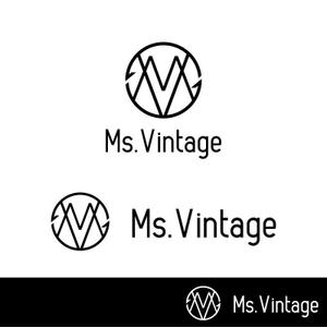 perles de verre (perles_de_verre)さんの中古ラグジュアリーブランドショップ「Ms.Vintage」のロゴ制作への提案