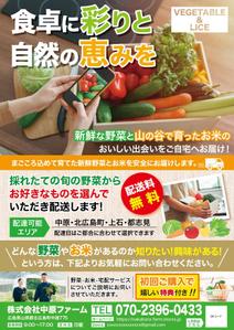 syuzo (5f3b3494e670f)さんの野菜の宅配サービスのチラシへの提案