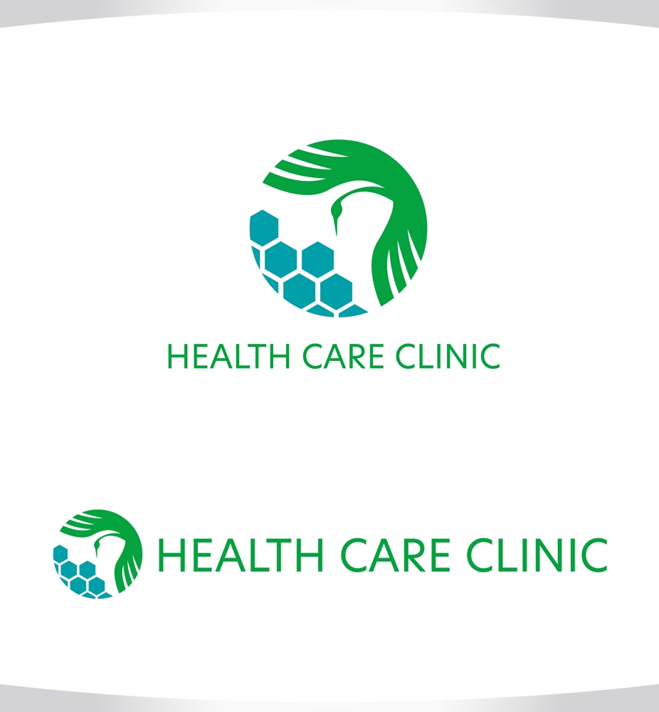 「HEALTH CARE CLINIC」というトータルヘルスケアを目的としたクリニックのロゴ