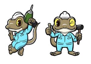 お絵描きカーネル (colonel-design-offic)さんの設備屋の家守テックという屋号のキャラへの提案