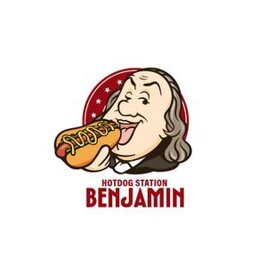 dama (Haradama)さんのホットドッグ屋　「HOTDOG　STATION　BENJAMIN」のロゴへの提案