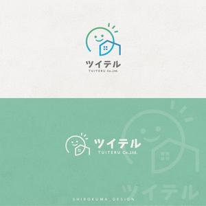 shirokuma_design (itohsyoukai)さんの不動産賃貸業「株式会社ツイテル」のロゴへの提案
