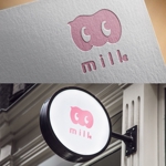 TAKA (takahashi_design_office)さんのガールズバー「 milk 」のロゴへの提案