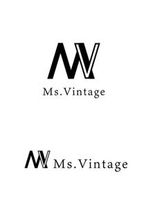 arie (arie7)さんの中古ラグジュアリーブランドショップ「Ms.Vintage」のロゴ制作への提案