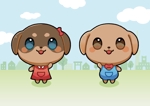 合同会社エレクトリックレディ (TomohiroNakajou)さんの新規開業する小児科の2匹の子犬のキャラクターデザインです。への提案