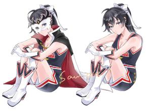 ioko (ioko)さんのバスケ少女の全身のイラスト制作（体育座り）への提案