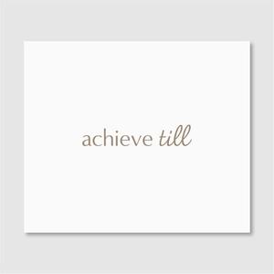 Quiet Design (QuietDesign)さんの美容室「achieve till」のロゴ制作依頼＋記念エコバッグロゴ制作依頼への提案