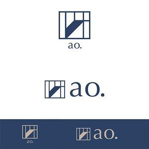designoffice103plusさんの新社名「あお建築設計㈱」新屋号ao建築設計のロゴへの提案