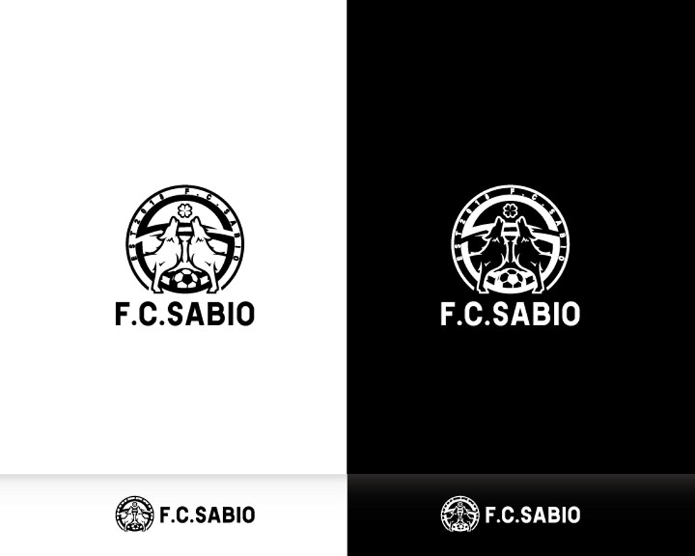 サッカークラブ「F.C.SABIO」のエンブレム