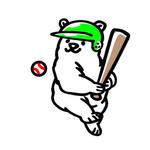 Pithecus (Pithecus)さんのアウトドア商品にプリントする『野球とサッカーをしているクマ』のイラストへの提案