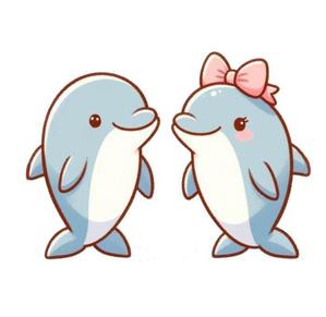 MOAK (lizzt)さんの海の生物　カメ　イルカ　クジラ　サメ　夫婦キャラクターへの提案