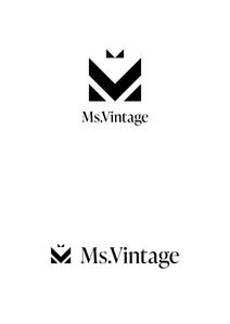 Graphicman (maxalcohol)さんの中古ラグジュアリーブランドショップ「Ms.Vintage」のロゴ制作への提案