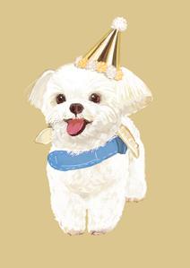 もちごめ。/堀江あかね (motigometabeyo)さんの舞台装飾に使用する犬のイラストへの提案