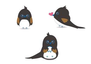 tsuki　design (Loup)さんの歯科医院のロゴの色調と「サンコウチョウ」に似せたキャラクターへの提案