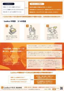 Quiche3 (Quiche3)さんの勉強の型を学ぶ塾「Loohcs中等部」の渋谷エリアポスティングチラシへの提案