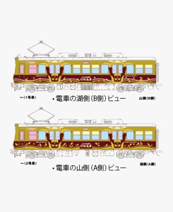 masato_illustrator (masato)さんの「あなたのデザインが町を走る！？」電車フルラッピング[近江牛の老舗 松喜屋]デザイン案公募への提案
