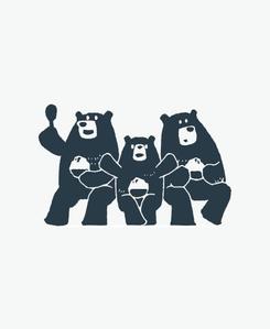 masato_illustrator (masato)さんのアウトドア商品にプリントする『アイスまたはかき氷を食べているクマ』のイラストへの提案