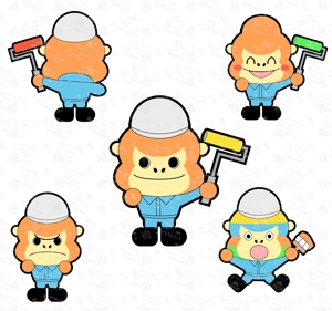 橙　ころも (daidaikoromo)さんの外壁専門塗装会社のイメージキャラクター制作依頼への提案