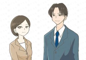 橙　ころも (daidaikoromo)さんのキャリアのある男性と女性の腰上イラスト作成（２点）への提案