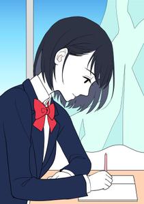 円 (madoka_kashii)さんの学習塾の広告に掲載する中学生や高校生（男子と女子両方）のイラストへの提案