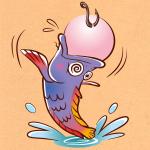 イラストレーター　浅野文彦 (artmigo)さんの魚の形をしたオリジナルアイスクリームのイラストへの提案