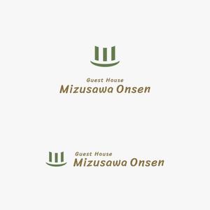 バンドウワークス (bandou9)さんの長期滞在型ゲストハウス「Guest House Mizusawa Onsen」のロゴへの提案