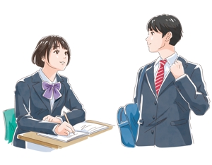 Tiger55 (suzumura)さんの学習塾の広告に掲載する中学生や高校生（男子と女子両方）のイラストへの提案