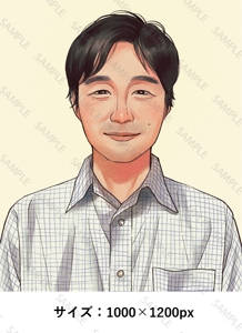 系斗 (itokeito)さんの内科クリニックのホームページに載せる似顔絵への提案
