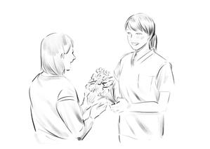 Sato (hosino_03)さんのクリニックのミッション、『ありがとうの連鎖を生み出す』をイメージさせる挿絵への提案