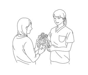 Sato (hosino_03)さんのクリニックのミッション、『ありがとうの連鎖を生み出す』をイメージさせる挿絵への提案
