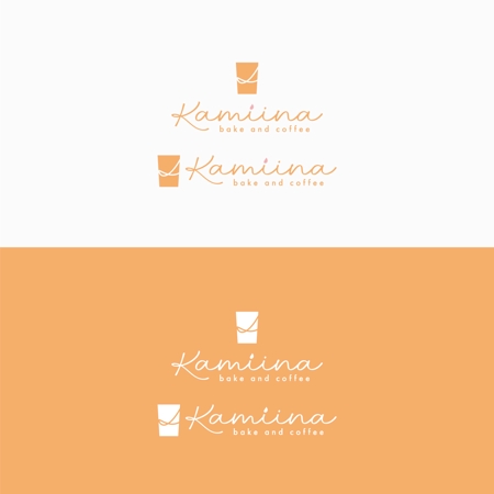D . l a b o (becky_)さんの焼き菓子とコーヒーの店　Kamiina bake and coffee のロゴへの提案
