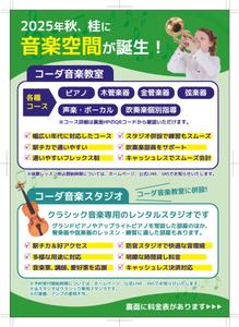 daisy_design (daisy_design)さんの【A4両面チラシ制作】音楽教室＆音楽スタジオ開校告知チラシのデザイン募集への提案