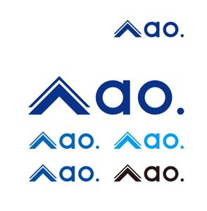 ロゴ研究所 (rogomaru)さんの新社名「あお建築設計㈱」新屋号ao建築設計のロゴへの提案