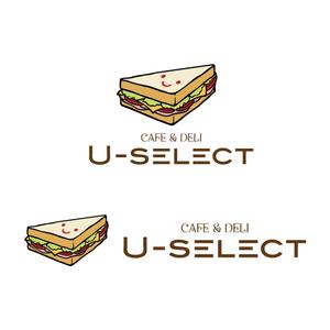 山田デザイン室 (yamadalan)さんのカフェ「U-SELECT CAFE & DELI」のロゴとロゴイラストマークへの提案