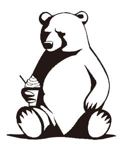abistyam (abistyam)さんのアウトドア商品にプリントする『アイスまたはかき氷を食べているクマ』のイラストへの提案