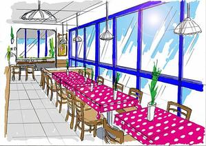 abistyam (abistyam)さんの米国展開予定の日本食レストランのイラストイメージへの提案