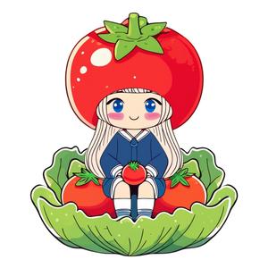 入り江わに (waniirie)さんのエコサンファームの商品であるトマトのキャラクターへの提案