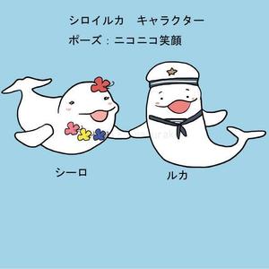 ナチュラコ/イラストレーター (naturako)さんの海の生物　カメ　イルカ　クジラ　サメ　夫婦キャラクターへの提案