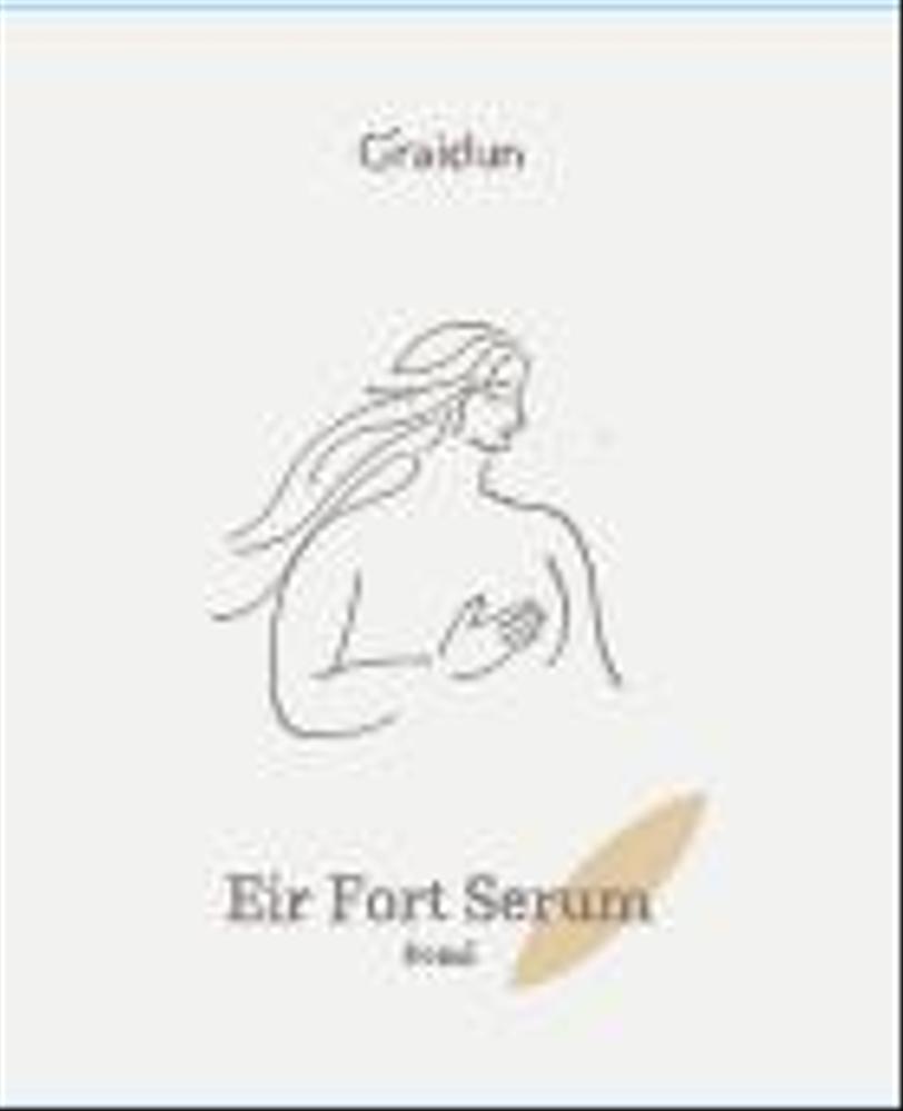 ニキビケア商品「Eir Fort Serum」の商品ラベルデザインの作成
