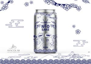 ayacolab (aquadesign)さんの日本酒を海外に売り出すためのワンカップのデザインラベルへの提案