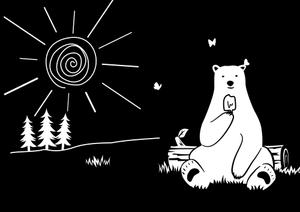 tamatsune (tamatsune)さんのアウトドア商品にプリントする『アイスまたはかき氷を食べているクマ』のイラストへの提案